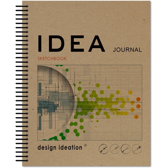 IDEA JOURNAL Spiral Bound Sketchbook. Mixed Media Paper. (8.5" x 11") SB-2550-LS-6-5
