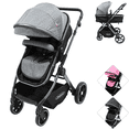 thumbnail image 1 of Carriola para Bebé  Asiento Reversible Convertible a Bambineto Plegable Ruedas de Goma Cinturón Apta a partir de 0 Meses - Gris, 1 of 6