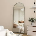 thumbnail image 5 of CONGUILIAO Full Length Mirror 58"x18" Arch Floor Mirror with Stand Arched Mirror Full Body Mirror Black Standing Hanging or Leaning Against Wall for Bedroom Entry, Bedroom, Living Room, 5 of 5