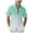 Mint Green, variant on WREESH Men's Gradient Print Resort Shirt - Side Vents & Button-Flap Pockets, Lightweight Rayon for Tropical Outfits