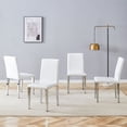 thumbnail image 7 of StnTalk Dining Chairs Set of 4, White Faux Leather Upholstered Kitchen Chairs with Metal Legs, Modern Parsons Dining Room Chairs for Dining Table, Easy Assembly, 7 of 7