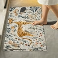 thumbnail image 2 of Yayeee Bath Rug for Bathroom Floor Non Slip Contour Fluffy Soft Absorbent Mat, 20"x24", Animals in A Forest Pattern, 2 of 7