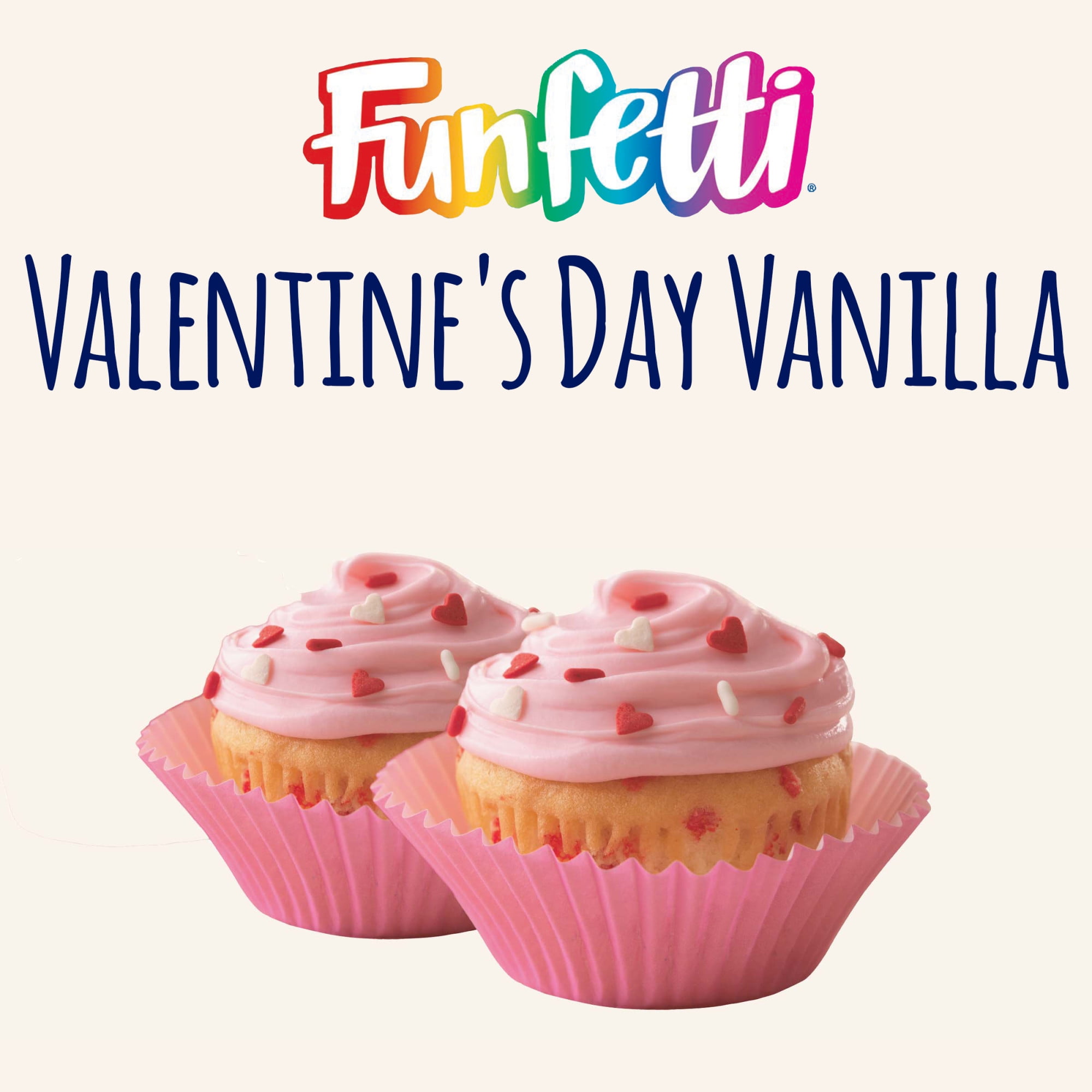 Pillsbury Funfetti Valentine's Day Vanilla Frosting, 15.6 oz Tub