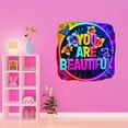 thumbnail image 3 of You Are Beautiful Motivational Uplifting Empowering Loved Quote Wall Art Sticker Designs Vinyl Stickers For Home House Walls Rooms Windows Bedroom Decoration Size (26x26 inch), 3 of 3