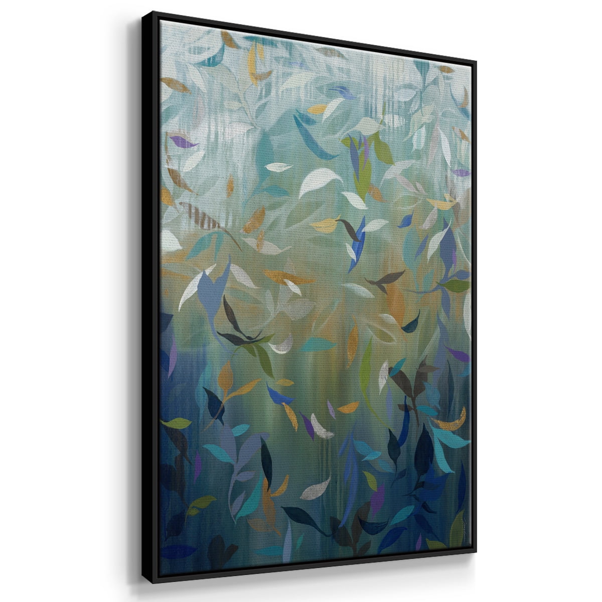 Falling Leaves Framed Premium Gallery Wrapped Canvas - Ready to Hang
