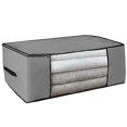 thumbnail image 1 of Storage Bag For Clothes Blanket Portable Non-woven Folding Clothes Pillow Quilt Blanket Storage Box Organizer 1pc Banmo, 1 of 5