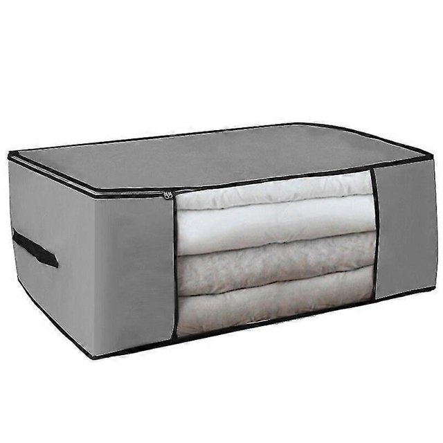 Storage Bag For Clothes Blanket Portable Non-woven Folding Clothes Pillow Quilt Blanket Storage Box Organizer 1pc Banmo