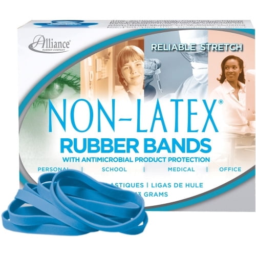 Alliance Rubber 42649 NonLatex Rubber Bands with Antimicrobial Protection Size 64 1/4 lb