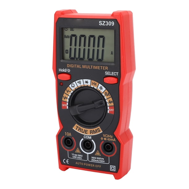 Multímetro Digital Probador De Voltaje, Pantalla Retroiluminada HD Multímetro Digital DC AC Voltímetro Ohm Volt Amp Meter Con Pluma De Prueba Para El Hogar