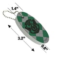 thumbnail image 4 of Harry Potter Slytherin Plaid Sigil Floating Keychain Oval Foam Fishing Boat Buoy Key Float, 4 of 5