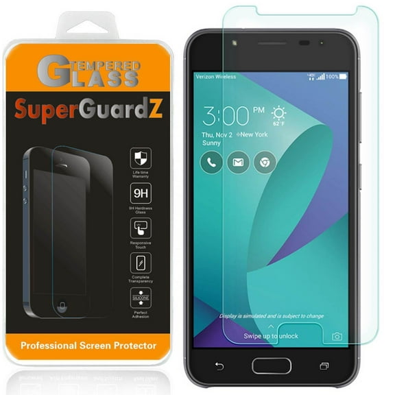 [2-Pack] For ASUS ZenFone V Live - SuperGuardZ Tempered Glass Screen Protector [Anti-Scratch, Anti-Bubble]   2 Stylus Pen