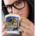 thumbnail image 2 of 3drose, Alpine Lakes Wilderness, Mountain Goat, Larch, Wa - Us48 Glu0224 - Gary Luhm, 11oz Two-tone Yellow Mug, 2 of 6