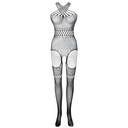 

nsendm Women Sexy Lingerie Bodystocking Underwear Nightwear Chemises Bodysuits Garter plus Size Corsets for Women Lingerie Underwear Black One Size