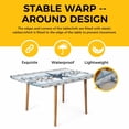 thumbnail image 4 of Country Star Blue Table Cloths for 3 Foot Rectangle Tables, Farmhouse Vintage Branches Wooden Patio Waterproof Elastic Fitted Tablecloths, Washable Rectangular Table Cover for Camping, 4 of 8