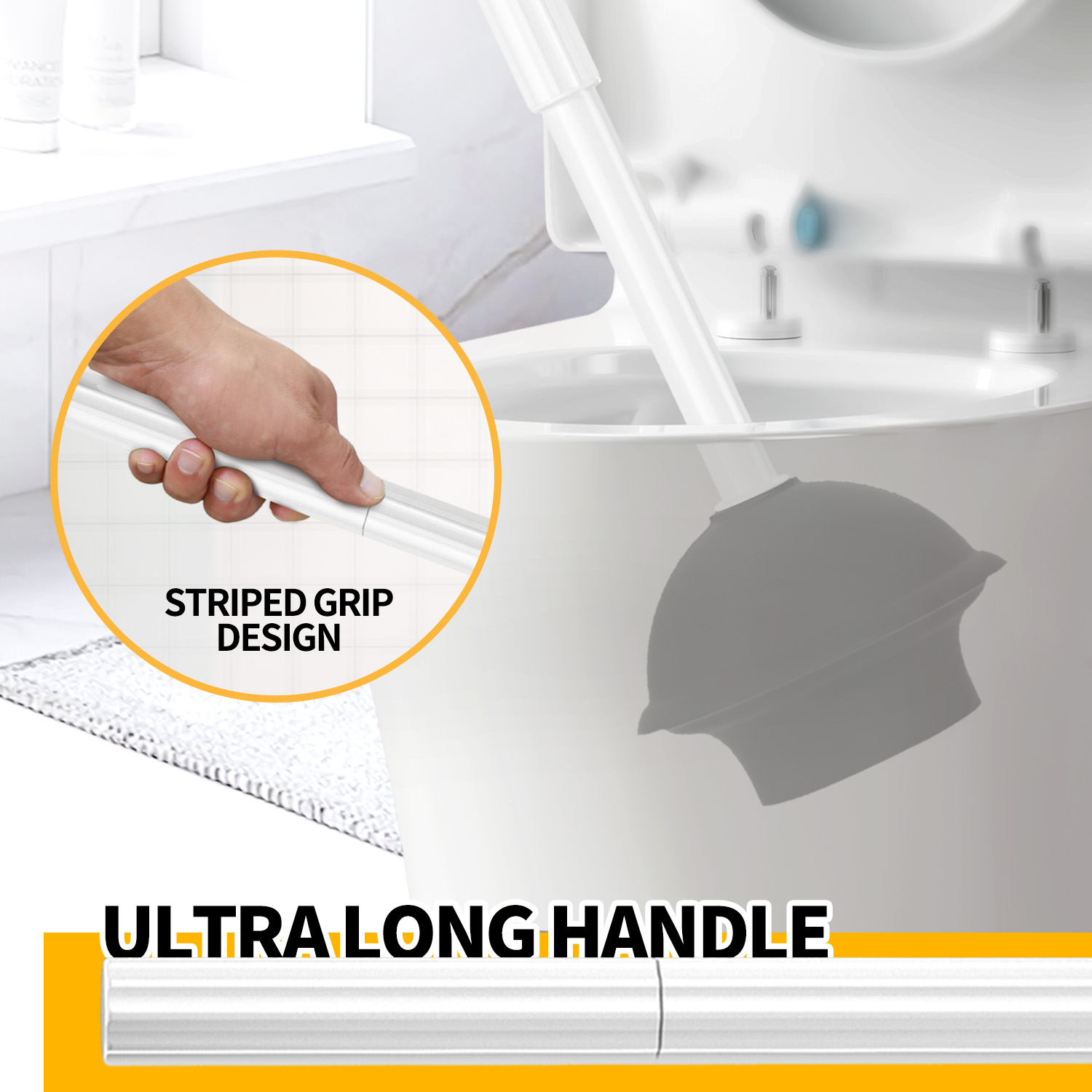 Propuri 2-in-1 Toilet Brush and Plunger Set with Holder photo 6