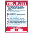 thumbnail image 1 of Safety Sign Pool Rules 8"X12" Rust Free Aluminum Signs Outdoor, Metal Tin Sign For Home, Business, Yard, 1 of 6