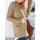 thumbnail image 3 of Jersey tipo cárdigan PRETTYGARDEN para mujer, tejido trenzado, color caqui, talla L, 3 of 8