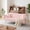 Pink, variant on LJAN 74-Inch Plush Corduroy Futon Sofa Bed Upholstered Futon Daybed W/Golden Legs & Cup Holders,Modern Loveseat Couch Convertible Sleeper Sofabed for Apartment Home Office