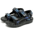 thumbnail image 2 of Boys Hiking Sandal Open Toe Summer Athletic Sport Sandals Adjustable Hook & Loop Straps Lightweight Breathable Non-slip Sandals Outdoor Walking Footwear for Kids Youth Blue 34, 2 of 7