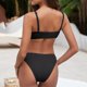 thumbnail image 4 of Trajes de Baño Mujer Conjunto de Bikini Acanalado Para Mujer, Traje de Baño de Dos Piezas Con Textura En El Cuello, Tankini, Cómodo y Elegante, Ropa de Playa, 4 of 6