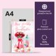 thumbnail image 5 of Tarjeta de cumpleaños Giftzie para nieta con rosas rojas y cupcakes A5, 5 of 7
