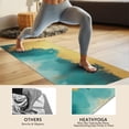 thumbnail image 4 of Teal and Gold Marble Abstract Waves Pattern Hot Yoga Mat Towel Non Slip for Hot Yoga - Quick-Drying Yoga Mat Cover with 4 Corner Pockets with Travel Bag - Hot Yoga Towel Non Slip 74"x26", 4 of 6
