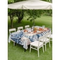 thumbnail image 3 of Orange Blue Starfish Coastal Outdoor Tablecloth - 54x80 Inch Rectangle Dining Table Cover, Summer Beach Eucalyptus Vintage Waterproof Outdoor Table Cloth with Umbrella Hole & Zipper for Picnic/Patio, 3 of 7