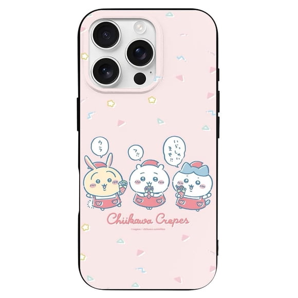 Chiikawa Étui TPU pour iPhone 16 Pro – Ultra Mince, Antichoc, Anti-Jaunissement, Résistant aux Rayures, Compatible avec la Charge Sans Fil, Prise en Main Améliorée Style Noir
