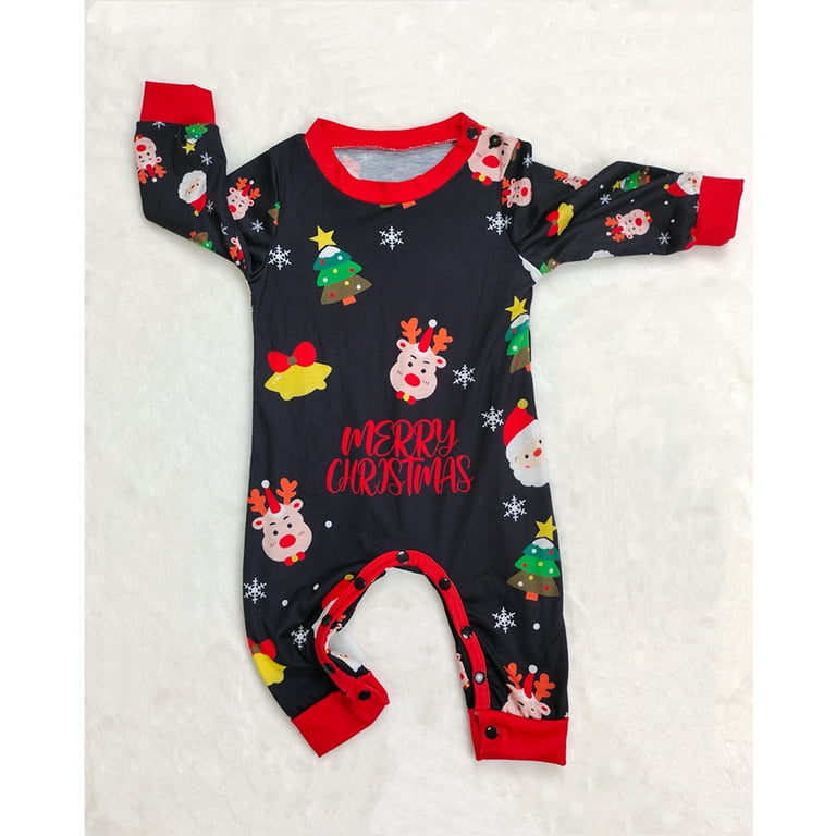 Mom and baby top boy matching christmas outfits