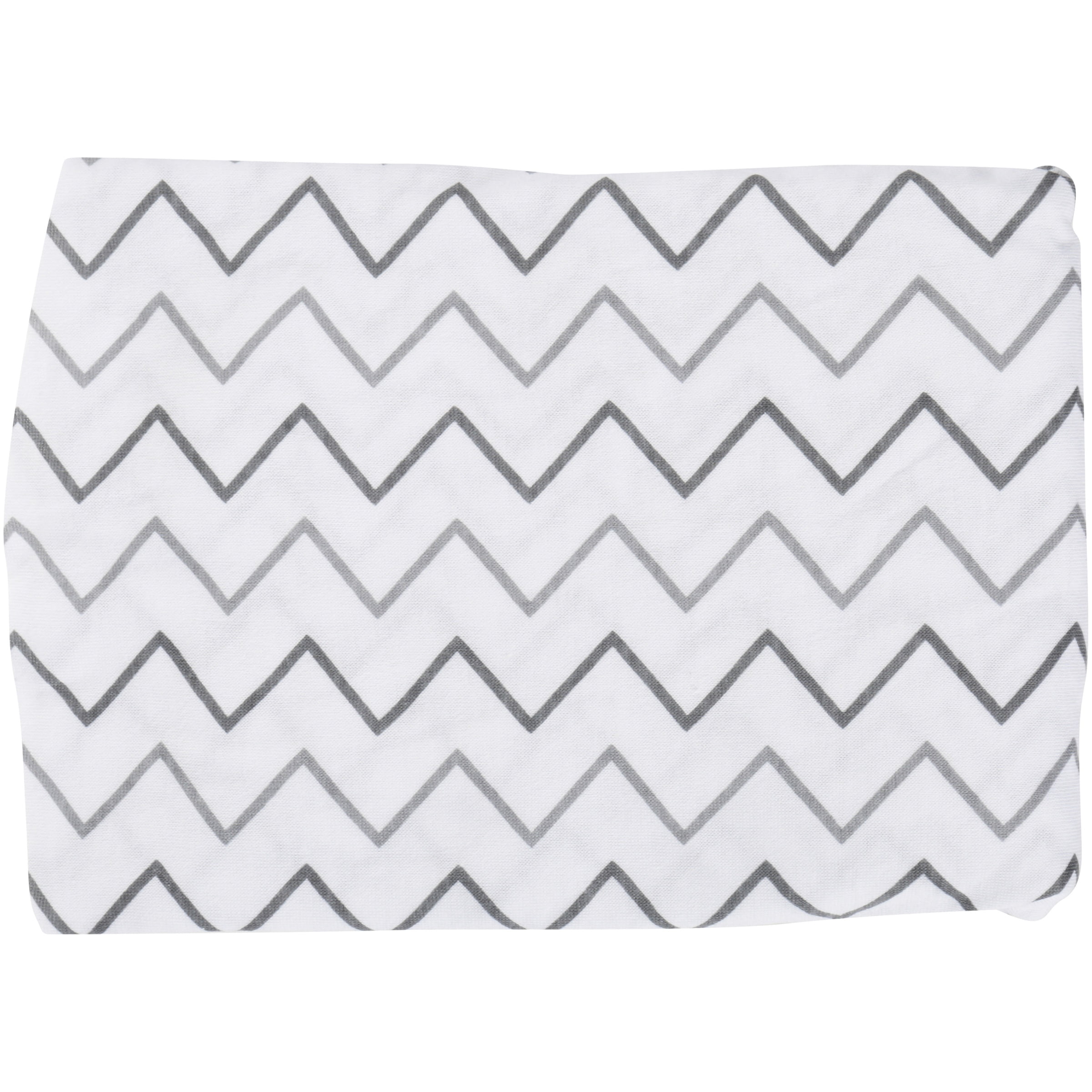 American Baby Company 2 Pack Printed 100% Cotton Knit Fitted Contoured Changing Table Pad Cover - Compatible with Mika Micky Bassinet, Gray Stars and Zigzag, for Boys and Girls