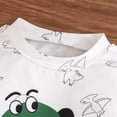 thumbnail image 6 of OYXSER Toddler Baby Boy Summer Clothes 18 24 Months Cute Summer Kids Pattern Short Sleeve T-Shirt Tee Tops + Shorts Clothing Set Kids Outfit Set, Green 18-24M, 6 of 9