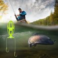 thumbnail image 1 of Gancho de pesca de explosión Gancho de cesta de jaula de 4 Uds. cesta de jaula de cebos de plástico portátil duradera para artes de pesca FLhrweasw Nuevo, 1 of 9