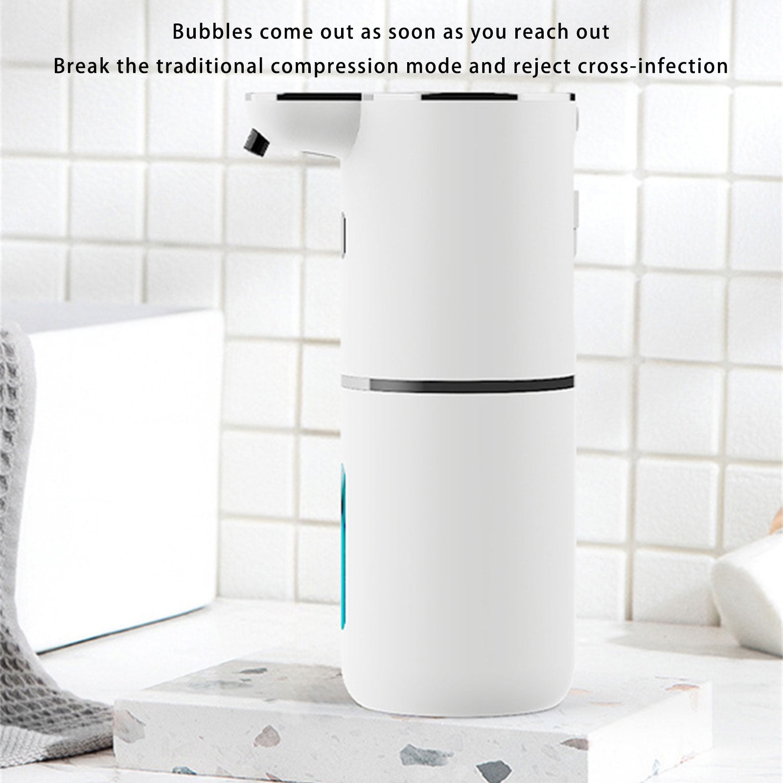 Automatic Hand Soap Dispenser Touchless Hand Washer Countertops 380ml Soap Dispenser for Home Restaurant Easy to Use