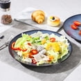 thumbnail image 5 of Ceramic Blue Dinner Plates Set of 6, 10.6 Inch Stoneware Large Luxury Dishes Porcelain for Kitchen Gifts Pasta Salad Dessert, Scratch Resistant, 5 of 6