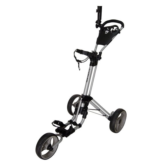 Three Wheel Golf Push Pull Cart with Foot Brake - Lightweight & Compact Design
