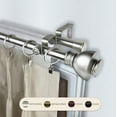 thumbnail image 2 of Reiner 13/16" Double Bay Window curtain rod Adjustable 20"-36", 38"-72" - Satin Nickel,(ABay-86-5D), 2 of 4