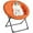 Orange, variant on Twister.CK Folding Saucer Chair with Upholstery, Lounge Cozy Chair Moon Chair with Metal Frame, for Dorm Bedroom Living Room, Coffee