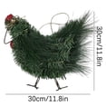 thumbnail image 3 of LSLJS Creative Christmas Garland for Front Door, 11.8 inch Green Rooster-Shape Pine Garland, Artificial Leaf Chicken Wreath Hanging Ornaments Christmas Decorations for Wall Door Party, 3 of 4