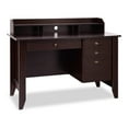 thumbnail image 1 of Pemberly Row Contemporary MDF Computer Desk with 3 Side Drawers in Brown, 1 of 10