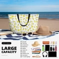 thumbnail image 5 of Xecao Yellow Lemon Leaves for versatile beach bag for women includes zipper pockets and waterproof material, ideal for vacations and adventures., 5 of 7