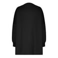 thumbnail image 4 of Cotton Oversized Sweatshirts Long Tops to Wear with Leggings Womens Crewneck Full Sleeve Plain Pullover Sweaters (M, Black), 4 of 5