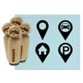 thumbnail image 1 of Map Location Markers Parking Car Home Rubber Stamp Set for Scrapbooking Crafting Stamping - Mini 1/2 Inch, 1 of 7