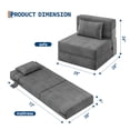 thumbnail image 2 of Sillón Cama Plegable de 73", Sofá Futón Convertible con Almohada, Colchón Plegable Tamaño Individual para Sala de Estar, Dormitorio, Departamento y Oficina en Casa, 2 of 14