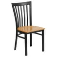 thumbnail image 6 of Flash Furniture 2 Pk. HERCULES Series Black School House Back Metal Restaurant Chair - Natural Wood Seat, 6 of 8