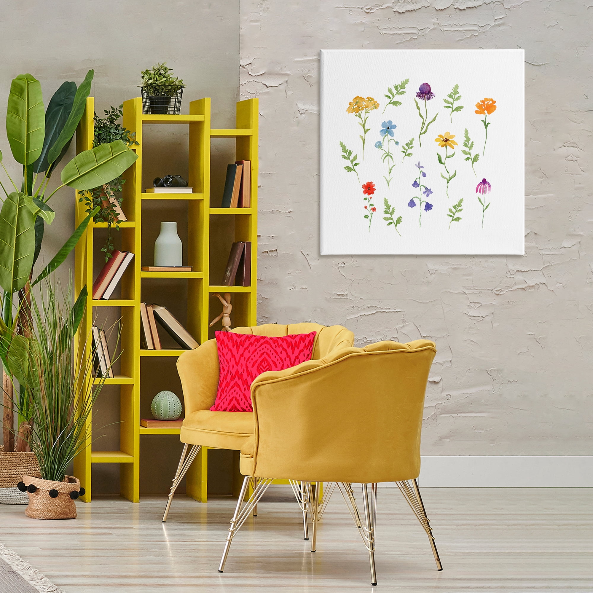 Stupell Industries Various Cottage Herbs Plants & Flowers Painting Wrapped Canvas Art Print Wall Art, 30 x 30