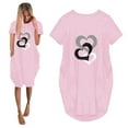 thumbnail image 2 of Fesfesfes Womens Dress Floral Print Round Neck Spring Dress Loose Casual Short Sleeve Women's Every Day Pullover Dress, 2 of 7