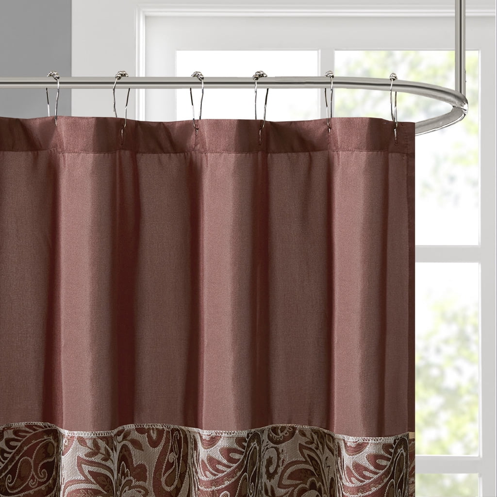 MAYEERTY Jacquard Shower Curtain, 72" x 72", Machine-Washable, Multicolor