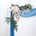 thumbnail image 5 of Efavormart 18Ft Royal Blue Sheer Organza Curtain Panels, Window Scarf Valance Wedding Arch Draping Fabric for Top Table Event Party Home Decor Stair Bow Backdrop Curtain Decoration, 5 of 11