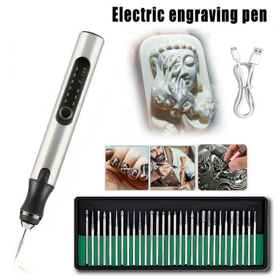 Electric Engraving Pen, USB Rechargeable Cordless Etching Engraving Tool, Portable DIY Rotary Engraver For Jewelry Wood Glass Stone Carving