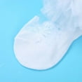 thumbnail image 4 of Zaldita Baby Girls Tulle Dress Socks Toddler Kids Solid Color Ankle Length Mesh Ruffle Princess Dance Socks White 6-8, 4 of 5